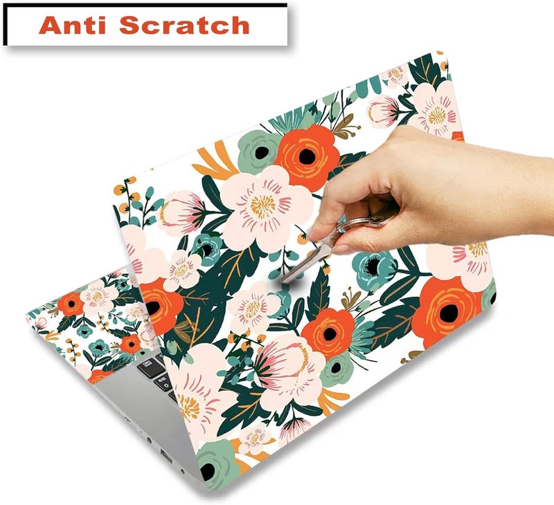 ARTSO 15.6 inch Laptop Notebook Skin Sticker Universal Soft Art Cover Decal Fits 12 13 13.3 14 15 15.4 15.6 inch Laptop Protector,Easy to Apply, Reusable, Flower - Image 2